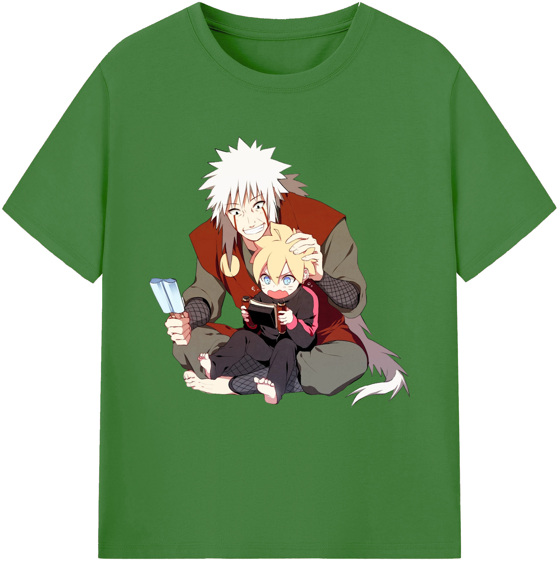 （画像用） NARUTO -ナルト- 自来也（じらいや） Jiraiya レディースカジュアルプリントTシャツ（綿100％）